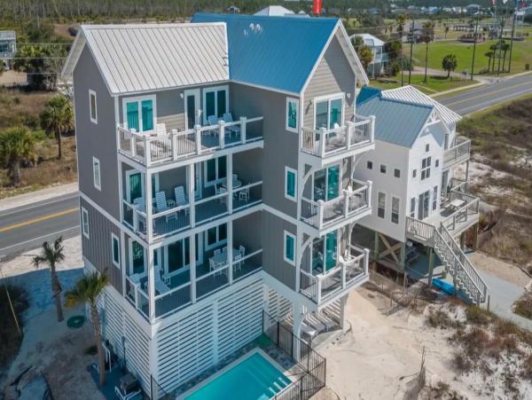 Luxurious Port St. Joe Beach Rental Six Bedroom Home with Pool & Beach Access